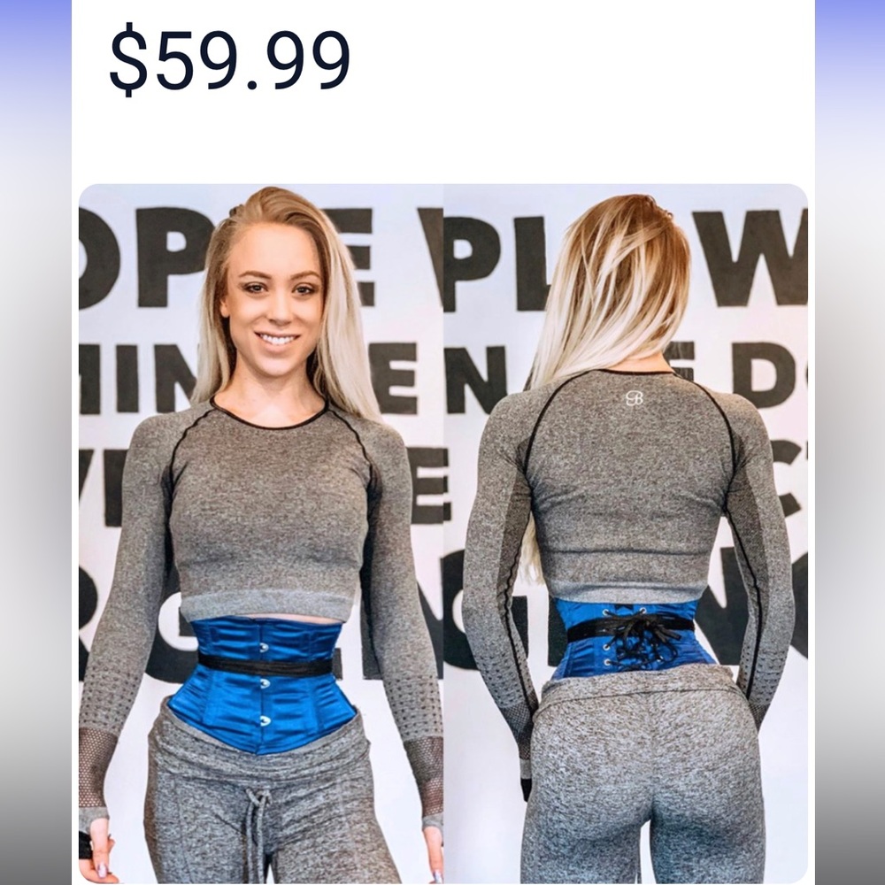 Blue corset Waist Trainer